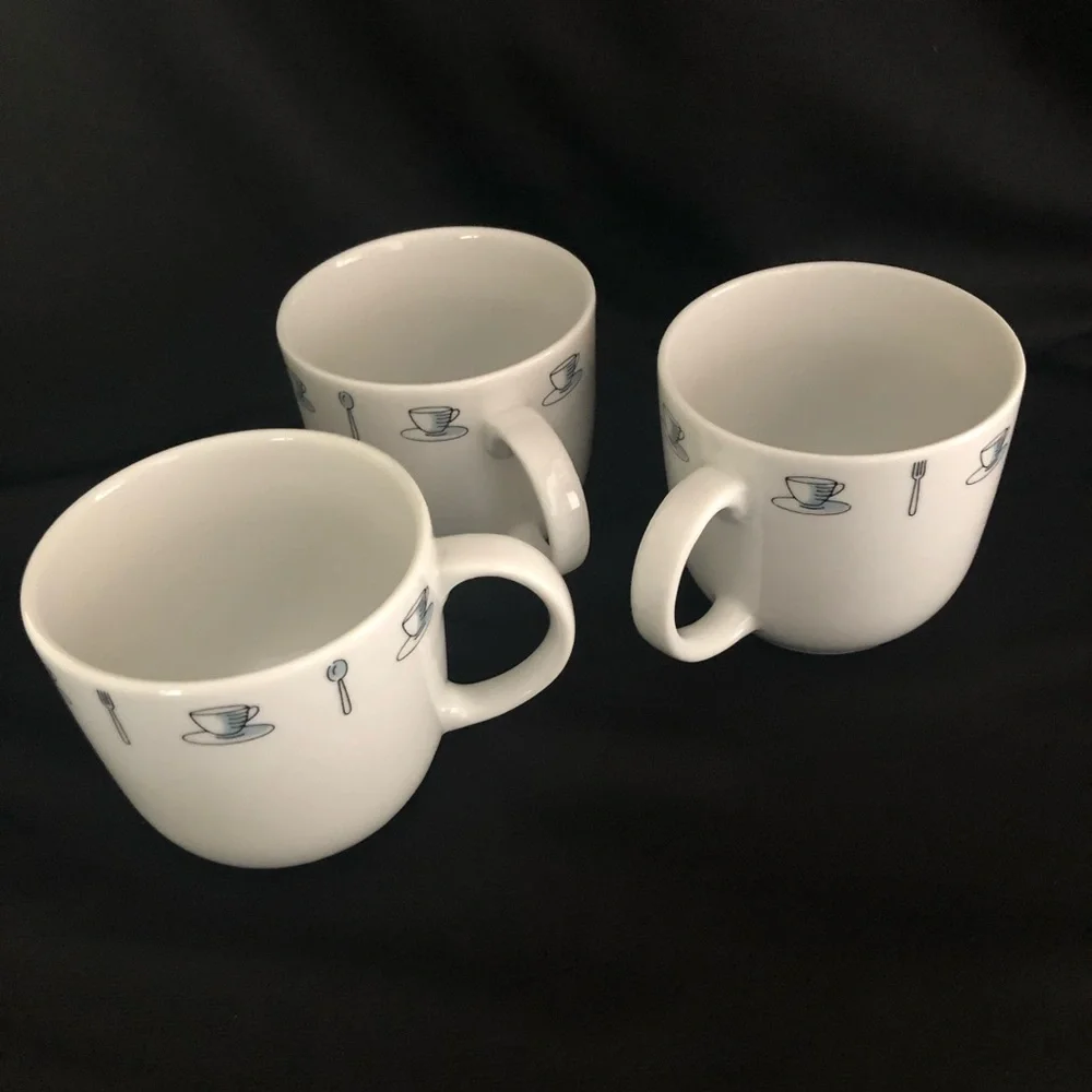 3 Crate&Barrel Coffee Shop Series Mugs Kathleen Wills - Mugs & Utensils Design - Picture 5 of 13